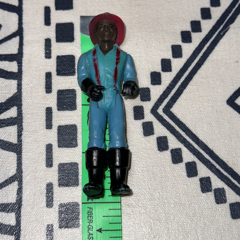Vintage Tonka 3.75” Action Figure Firefighter African-American 1979